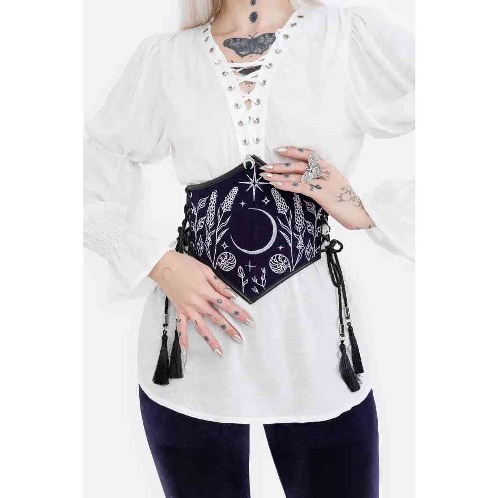 Restyle - CELESTIAL Corset Belt - Dark blue